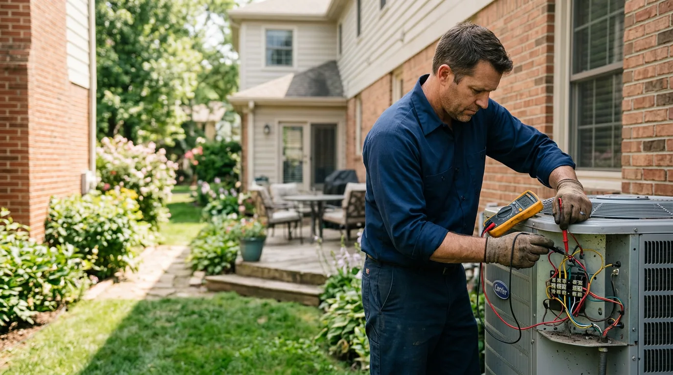 HVAC technician working near Windsor, MA